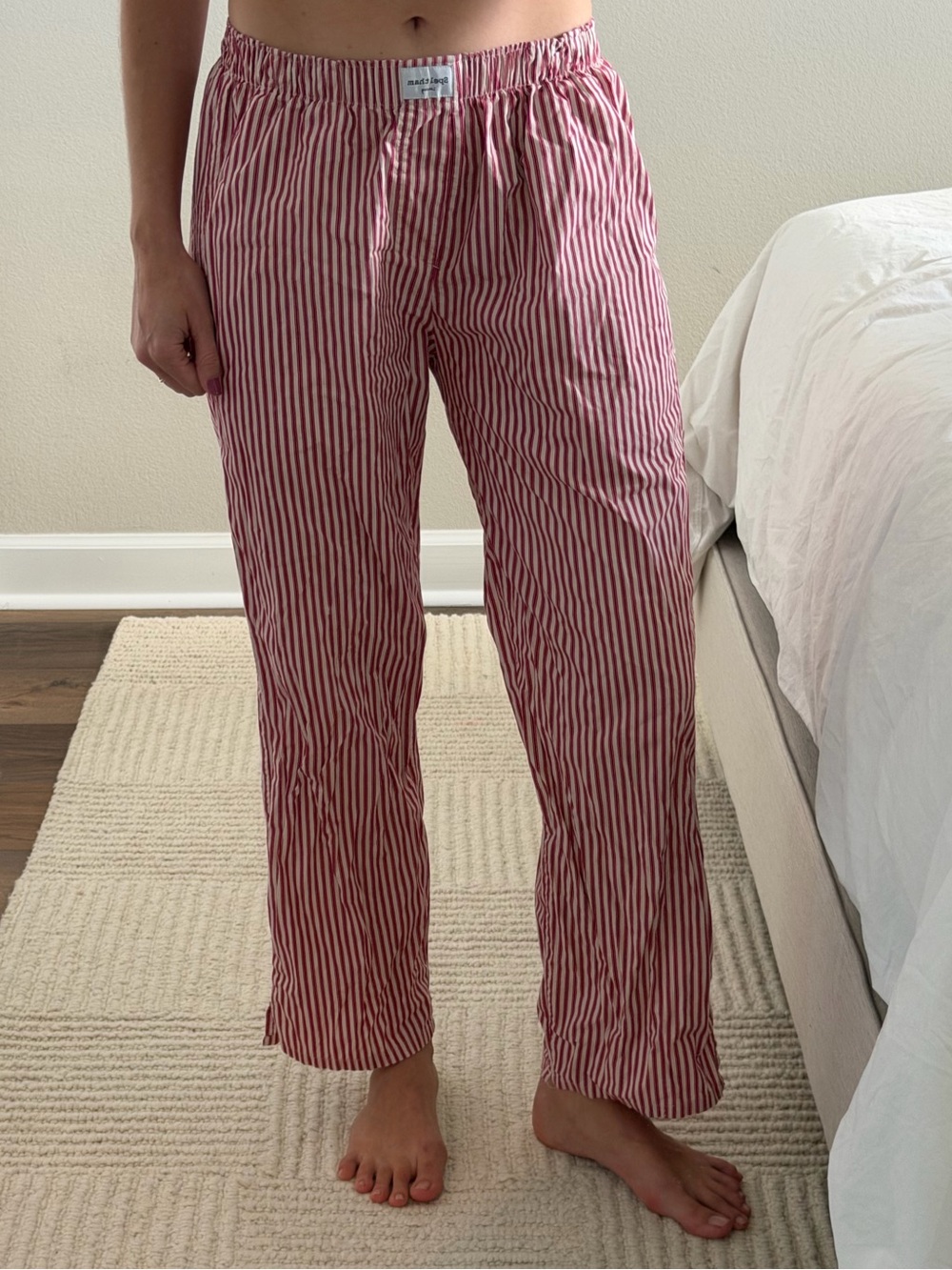Striped Red Pajama Pants - Unbranded